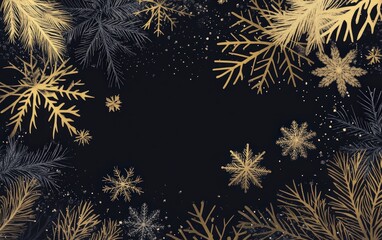 christmas new year black background