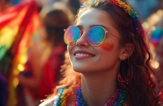 Lebendige LGBTQIA+ Parade voller Freude, Farben und Vielfalt