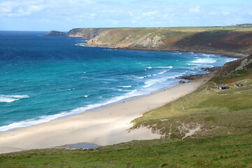 Sennen Cove beach, in West Cornwall, UK.