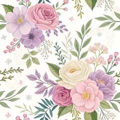 Luxury art background with hand drawn flowers in watercolor style with line elements. Floral botanical banner