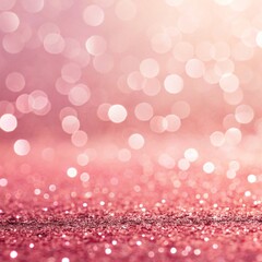 Pink glitter bokeh style background with glow effect and bokeh.