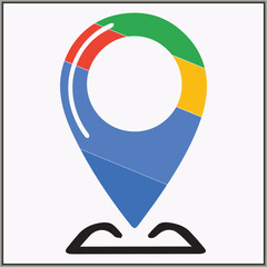 location locator icon bundle with color design 