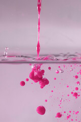 farbe tropfen wasser pink