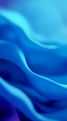 Obraz premium Close-up of Smooth Flowing Shapes in Blue Shades for a Calming Abstract Composition