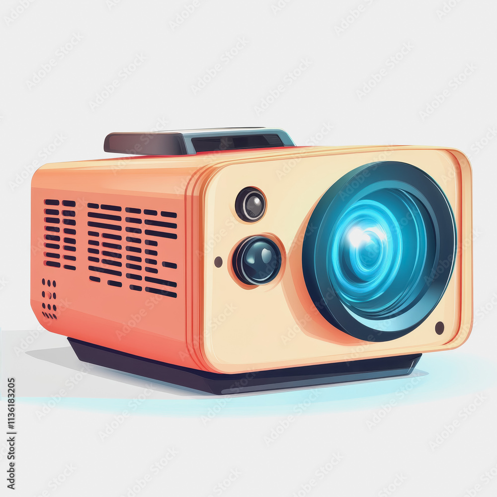 Poster Compact Mini Projector with Integrated Camera for Home Entertainment and Presentations High Resolution Portable Device