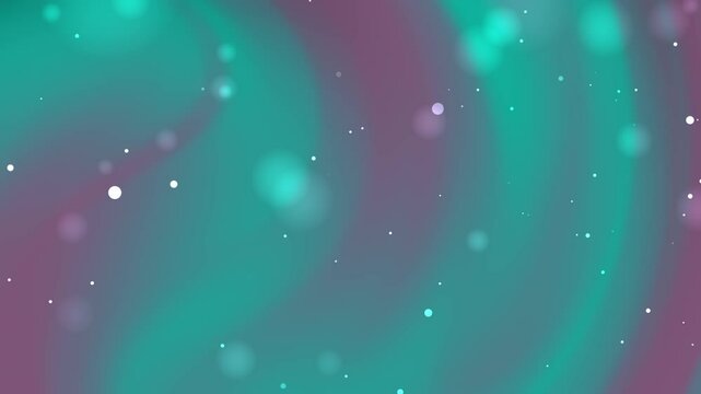 White dots float on teal and purple gradient, perfect for use as a digital wallpaper or background for design projects.