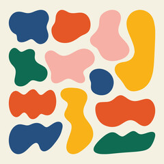 abstract fluid hand drawn organic shapes	