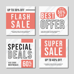 modern square sale banner template