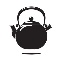 tea kettle silhouette vector illustration