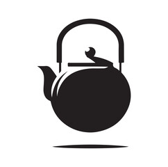 tea kettle silhouette vector illustration