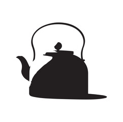 tea kettle silhouette vector illustration