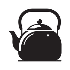 tea kettle silhouette vector illustration