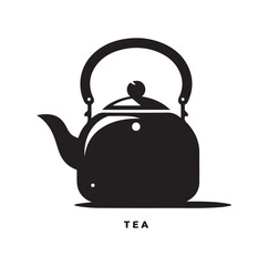 tea kettle silhouette vector illustration