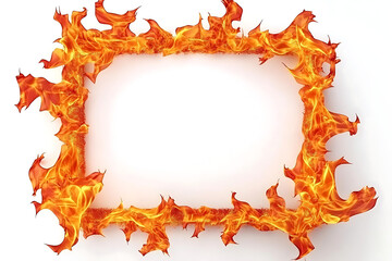 A Fiery Border of Intense Orange and Red Flames.