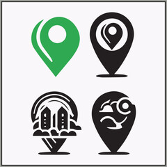 location icon design vector in a white background 
