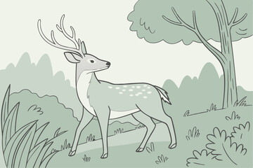 deer vector illustration