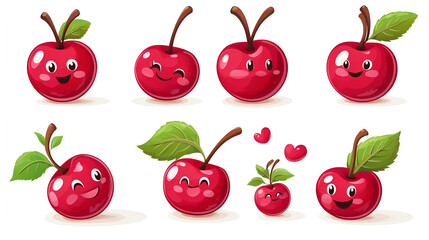 cartoon character raspberry against white background.ai generative