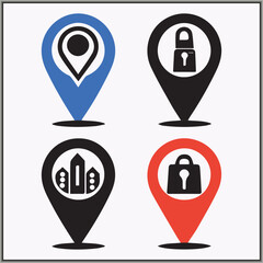 location icon design vector in a white background 