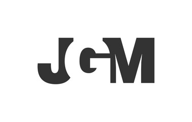 JGM logo design. Initial letter J G M bold font style for tech startups, consulting, corporate branding. Creative company name, headlines typography identity, trendy logotype.