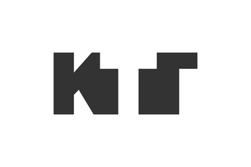 Obraz premium KTT logo design. Initial letter K T T bold font style for tech startups, consulting, corporate branding. Creative company name, headlines typography identity, trendy logotype.