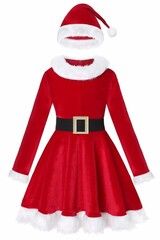 red santa claus dress