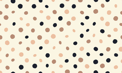 Round spotted pattern with abstract geometric circles. Ideal for seamless wallpapers, textile prints, or trendy backgrounds with a creative touch.