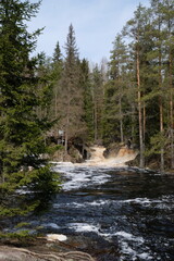 Akhinkoski Waterfalls in the Republic of Karelia
