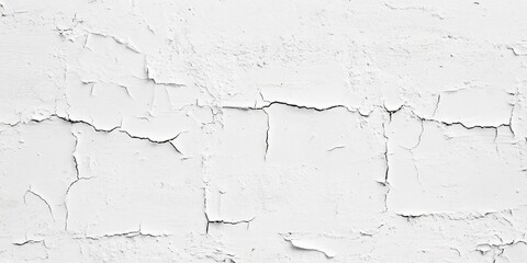 Cracked White Wall Texture Background Seamless Pattern