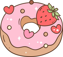 Valentine's Day Sweet Treats Vector Illustration