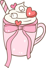 Valentine's Day Sweet Treats Vector Illustration