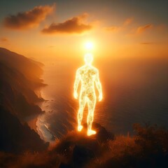 Obraz premium supernatural image of a person of light 3