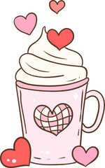 Valentine's Day Sweet Treats Vector Illustration