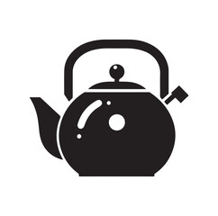 tea kettle silhouette vector illustration