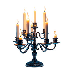 Candlesticks isolated on transparent background.