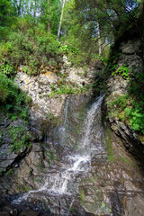 Cheremshansky waterfall. Cheremshanka village, Altai republic, Russia