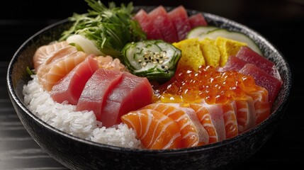 Vibrant Poke Bowl with Fresh Fish