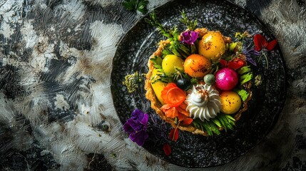 Vibrant Fresh Vegetable Tart with Cheese