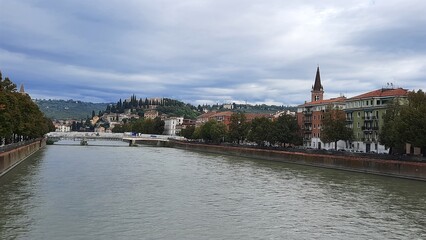 Verona, Italy, 10.05.2024, landscape with river