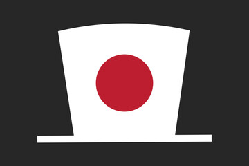 Japan hat with flag, Japan flag vector graphic, Japan country flag is a symbol of freedom, National Japan flag, vector illustration
