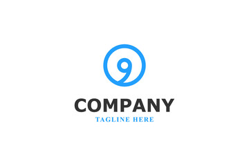 Obraz premium creative g or 9 in circle logo