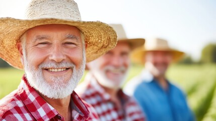 Fototapeta premium Farmers Unite in Peaceful Protest for Agricultural Rights in Sunny Fields of Rural America