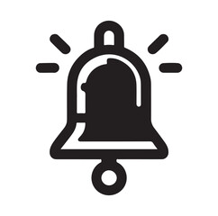 Obraz premium school bell silhouette vector illustration