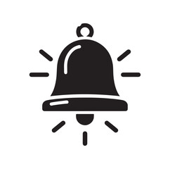 school bell silhouette vector illustration