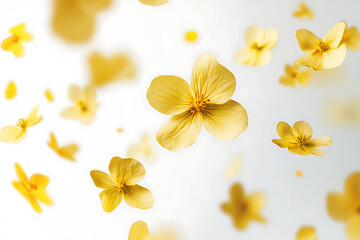 Fototapeta premium A Delicate Arrangement of Yellow Springtime Flowers.