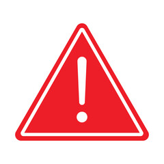 warning red triangle sign icon. caution warning sign. exclamation marks warning symbol. system alert sign for app, ui, website and smartphone. scam sign, vector illustration on transparent background