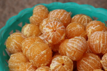 Group of Tangerines without Peel