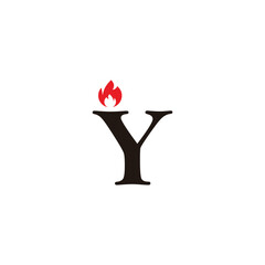 Letter Y fire geometric symbol simple logo vector