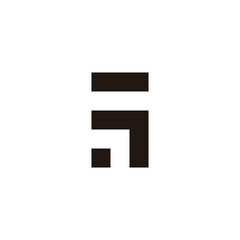 Obraz premium Number 7 and 5 squares geometric symbol simple logo vector