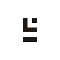 Letter L, S and E square geometric symbol simple logo vector