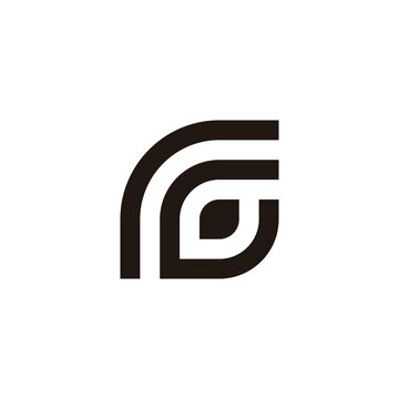 recommend clip art: Letter rG leaf geometric symbol simple logo vector